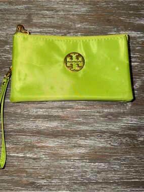 Tory Burch Neon Green Nylon Wristlet